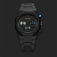 Montre D1 Milano Homme Charcoal Black Polychrono 40.5mm in Polycarbonate D1-PHBJ07 - D1-PHBJ07